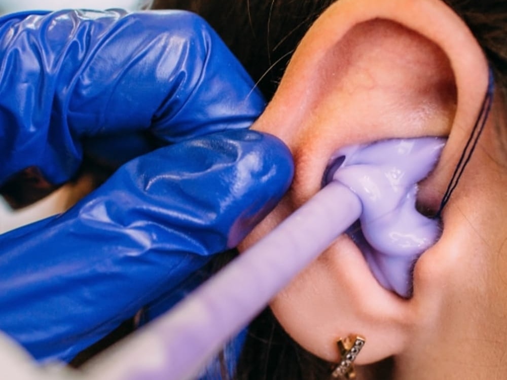 Custom hearing protection molds at Allen Audiology in Allentown, PA