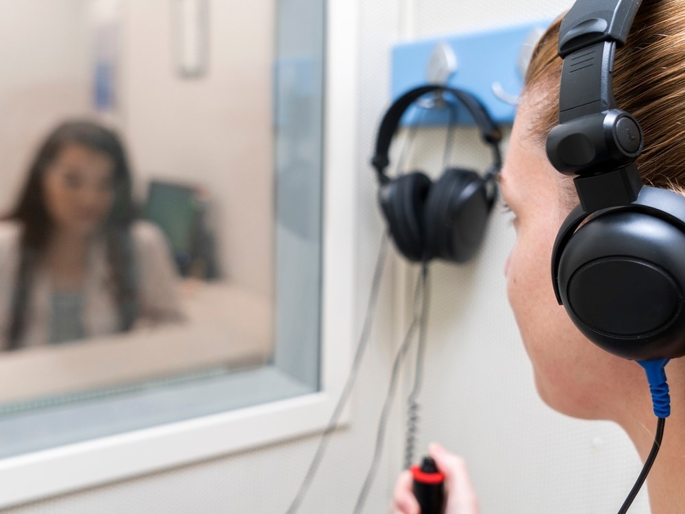 Hearing evaluation at Allen Audiology in Allentown, PA